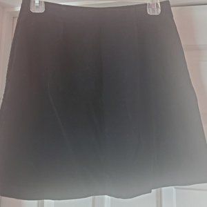 Black Velvet Mini Skirt